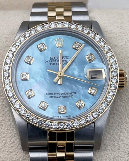 2022 Rolex Datejust 31MM Aftermarket Mother of Pearl Dial Two-Tone Jubilee Bracelet (68273)
