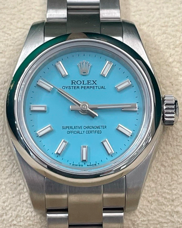 2019 Rolex Oyster Perpetual 26MM Aftermarket Turquoise Dial Oyster Bracelet (176200)