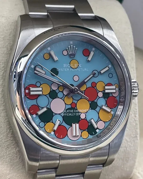 2016 Rolex Oyster Perpetual "Celebration" 36MM Aftermarket Turquoise Dial Oyster Bracelet (116000)