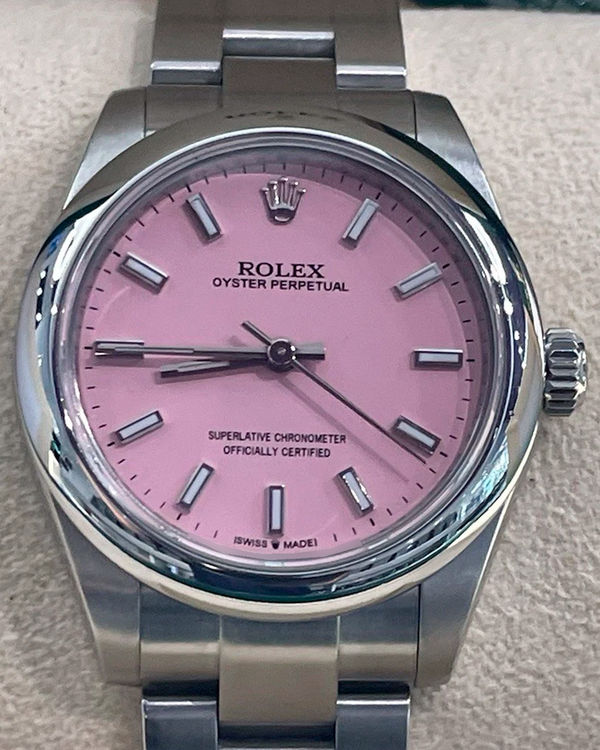 2012 Rolex Oyster Perpetual 31MM Aftermarket Pink Dial Oyster Bracelet (177200)