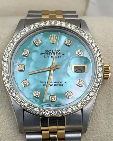 1986 Rolex Datejust 36MM Aftermarket Mother Of Pearl Dial Two-Tone Jubilee Bracelet (16013)
