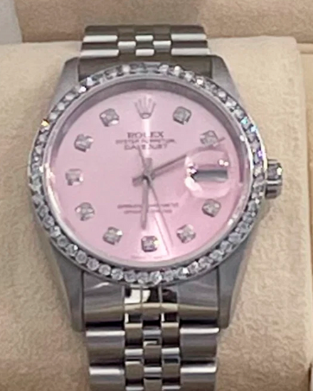 1978 Rolex Datejust 36MM Aftermarket Pink Dial Jubilee Bracelet (16014)