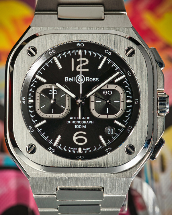 2021 Bell & Ross BR 05 Chrono 42MM Black Dial Steel Bracelet (BR05C-BL-ST/SST)