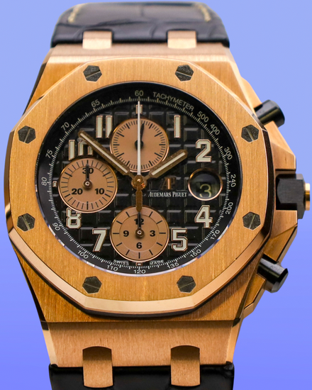Audemars Piguet Royal Oak Offshore 42MM Black Dial Leather Strap (26470OR.OO.A002CR.02.A)