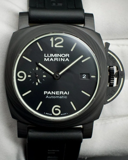 2021 Panerai Luminor Marina Carbotech "70th Anniversary" L.E. 44MM Black Dial Rubber Strap (PAM01118)