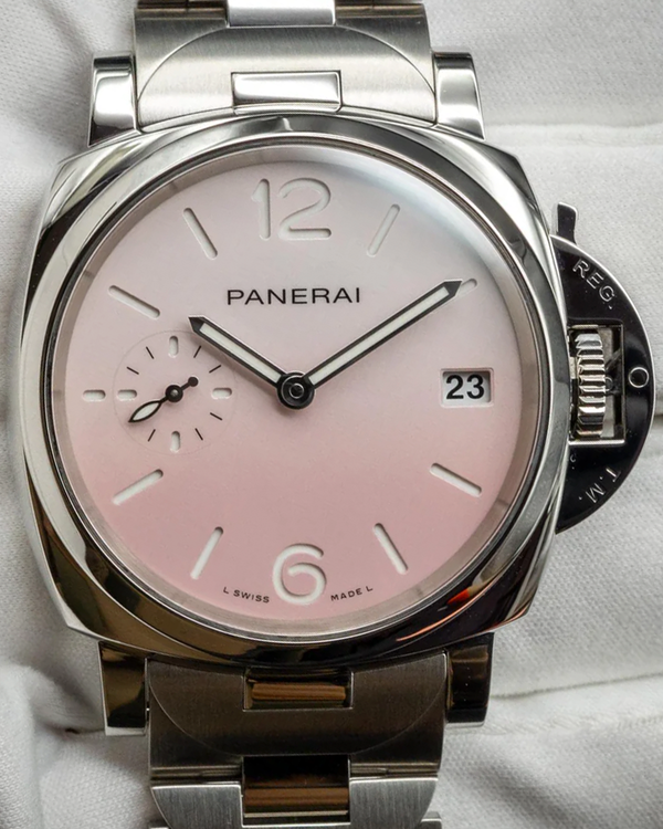 2023 Panerai Luminor Due "Pastello" 38MM Pink Dial Steel Bracelet (PAM01319)