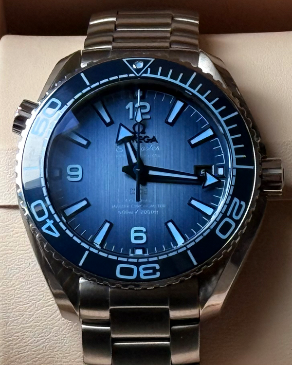 2024 Omega Seamaster Planet Ocean 600M "Summer Blue" 39.5MM Blue Dial Steel Bracelet (215.30.40.20.03.002)