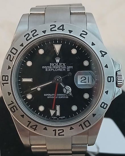 2005 Rolex Explorer II 40MM Black Dial Oyster Bracelet (16570)