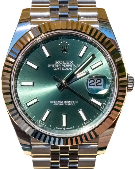 2025 Rolex Datejust 41MM Green Dial Jubilee Bracelet (126334)