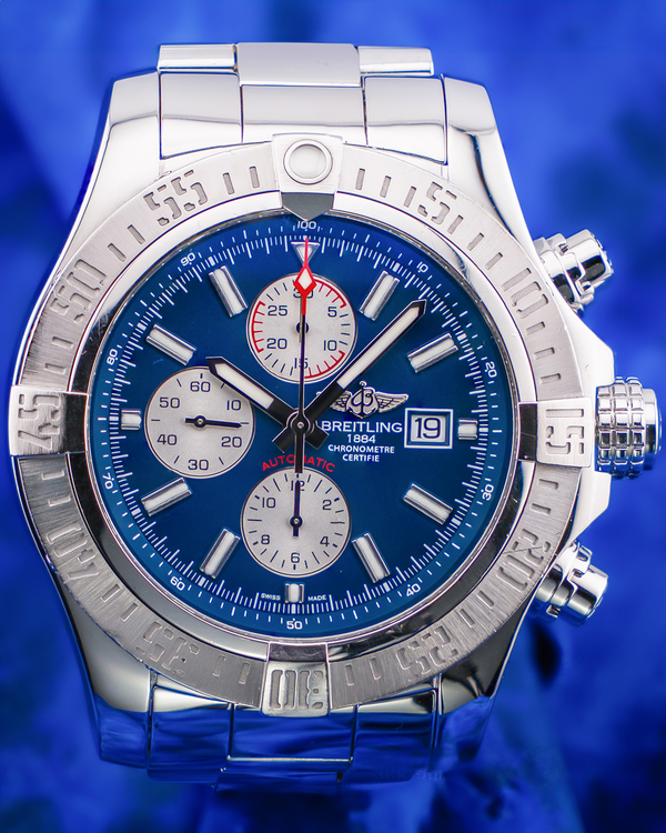 2016 Breitling Super Avenger II 48MM Blue Dial Steel Bracelet (A13371)