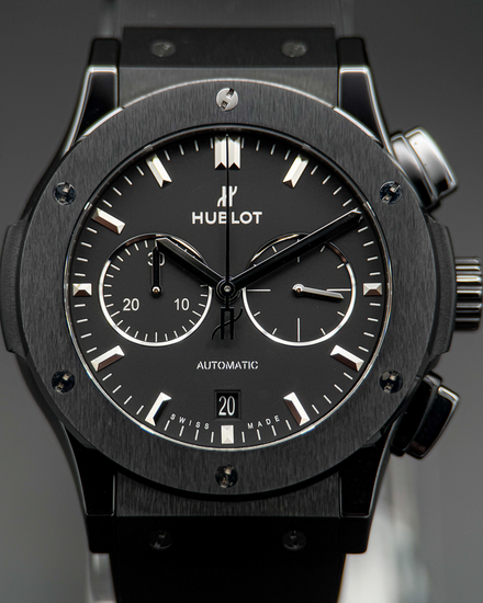 2021 Hublot Classic Fusion Chronograph 42MM Black Dial Rubber Strap (541.CM.1171.RX)