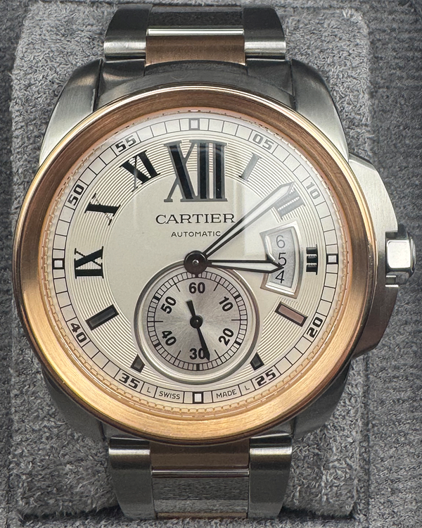 Cartier Calibre de Cartier 42MM Silver Dial Two-Tone Bracelet (W7100036)
