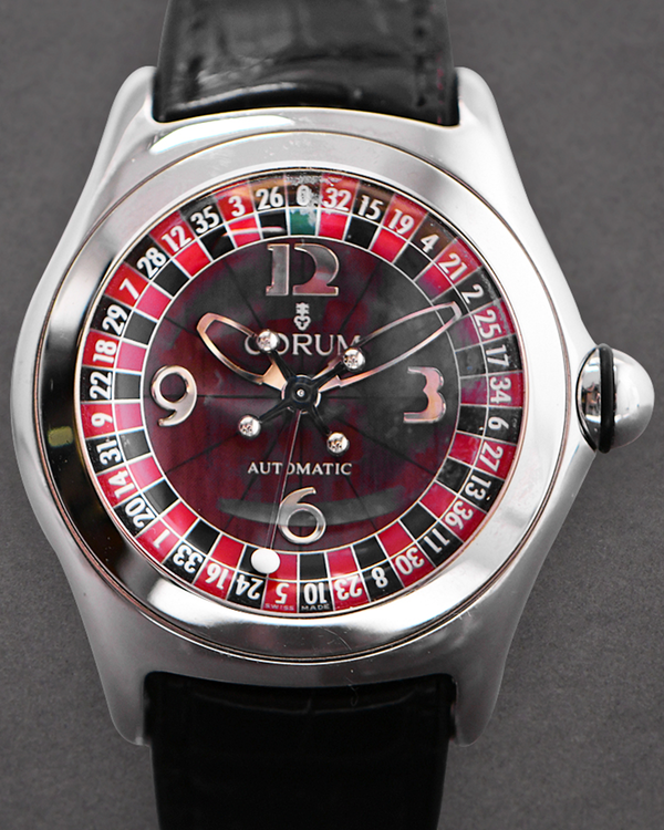 2004 Corum Bubble "Roulette Casino" L.E. 45MM Red Dial Leather Strap (08215020/0F01)