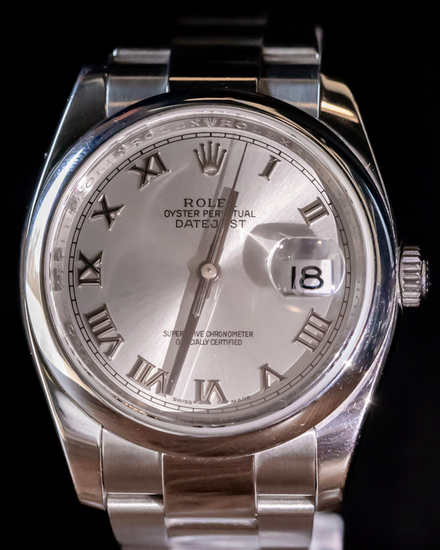 2011 Rolex Datejust 36MM Silver Dial Oyster Bracelet (116200)