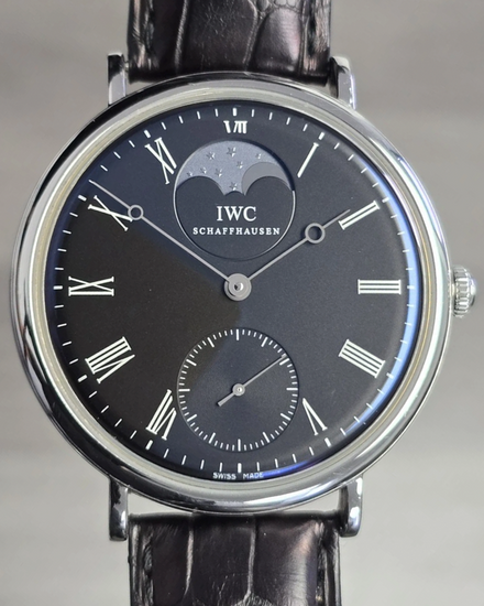 IWC Schaffhausen Portofino 46MM Black Dial Leather Strap (IW544801)