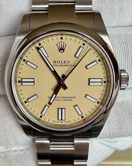 2025 Rolex Oyster Perpetual 41MM Beige Dial Oyster Bracelet (134300)