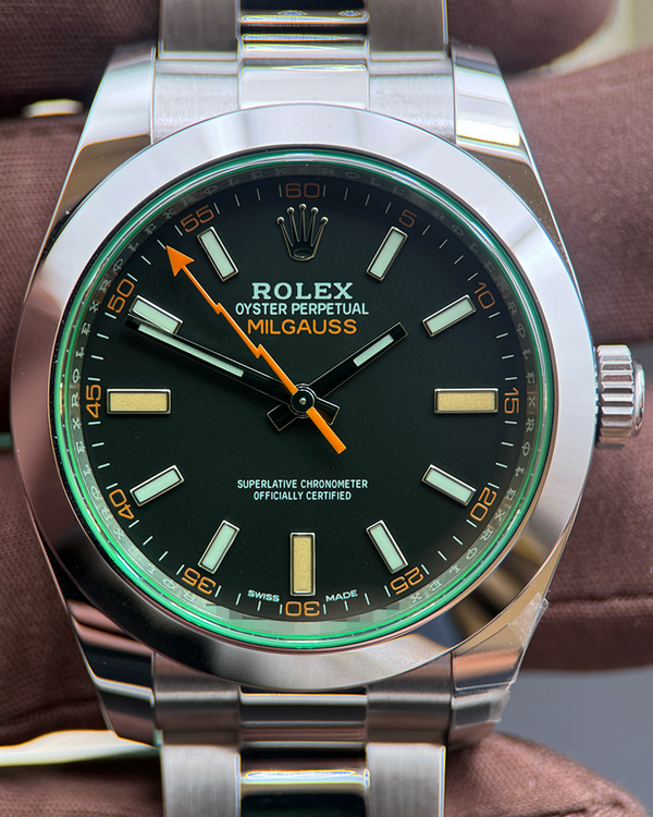 2022 Rolex Milgauss 40MM Black Dial Oyster Bracelet (116400GV)