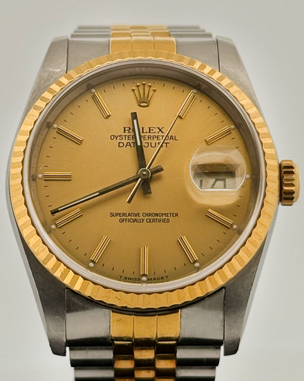 1988 Rolex Datejust 36MM Champagne Dial Two-Tone Jubilee Bracelet (16233)