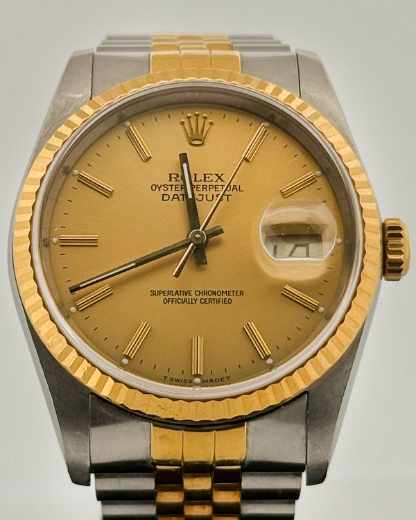 1988 Rolex Datejust 36MM Champagne Dial Two-Tone Jubilee Bracelet (16233)