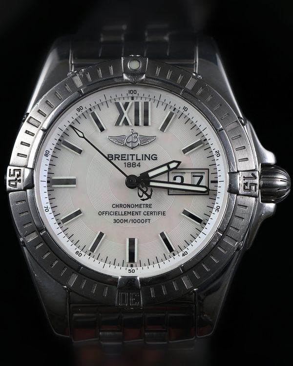 2008 Breitling Cockpit 41MM Mother of Pearl Dial Steel Bracelet (A49350)