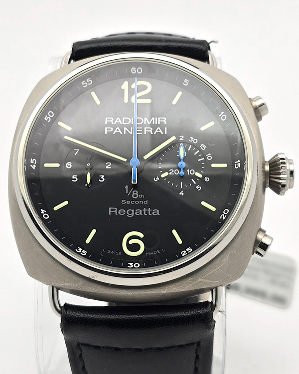 2010 Panerai Radiomir Regatta 1/8th Second Chronograph L.E. 47MM Black Dial Leather Strap (PAM00343)