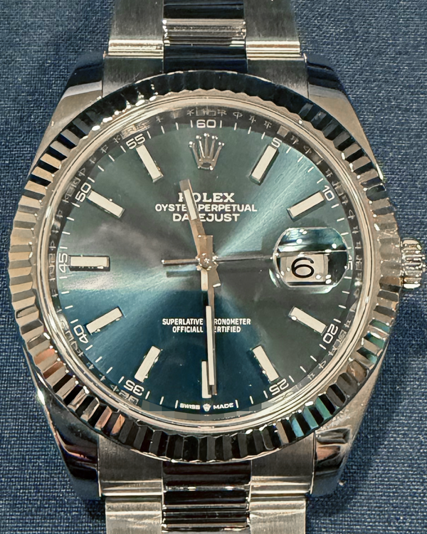 2019 Rolex Datejust 41MM Blue Dial Oyster Bracelet (126334)