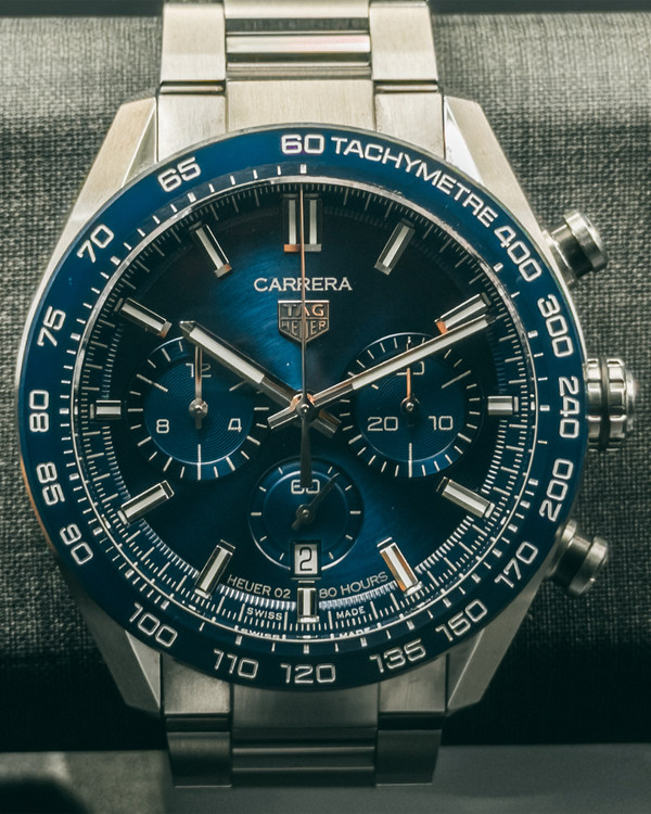2022 Tag Heuer Carrera Chronograph 44MM Blue Dial Steel Bracelet (CBN2A1A.BA0643)