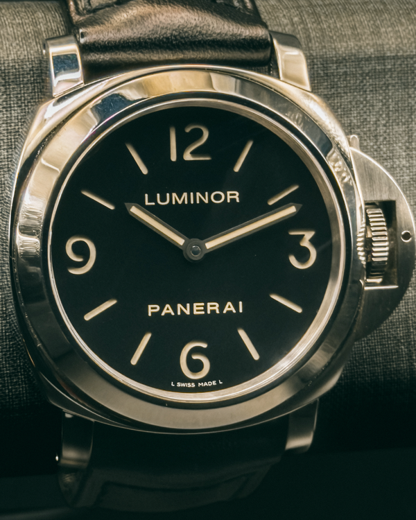 2010 Panerai Luminor Base 44MM Black Dial Leather Strap (PAM00112)