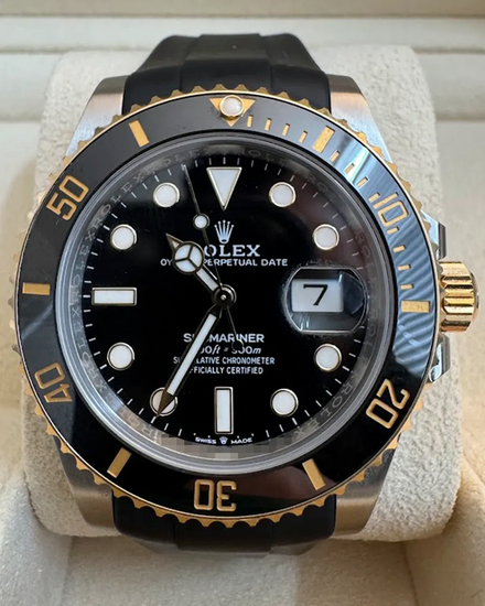 2025 Rolex Submariner Date 41MM Black Dial Aftermarket Rubber Strap (126613LN)