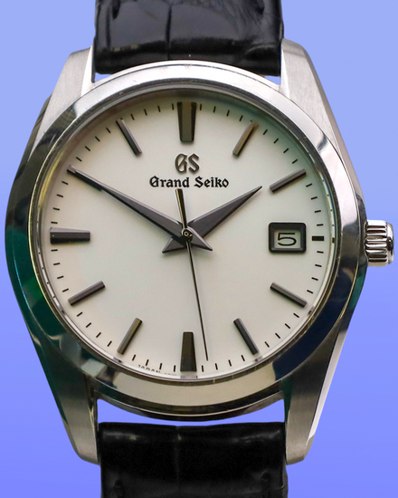 No Reserve - 2022 Grand Seiko Heritage Collection 35MM Quartz White Dial Leather Strap (SBGX295)
