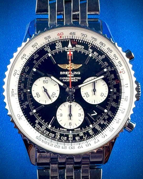 2015 Breitling Navitimer B01 43MM Black Dial Steel Bracelet (AB012012/BB01)