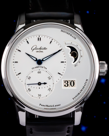 2023 Glashütte Original PanoMaticLunar 40MM Silver Dial Leather Strap (1-90-02-42-32-05)