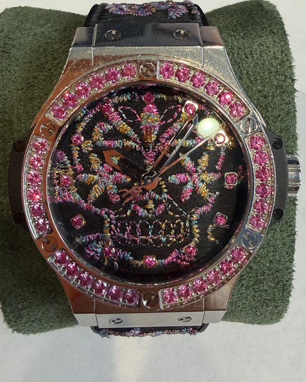 Hublot Big Bang "Broderie" L. E. 41MM Black Dial Leather Strap (343.SS.6599.NR.1233)