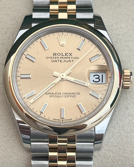 2025 Rolex Datejust 31MM Champagne Dial Two-Tone Jubilee Bracelet (278243)