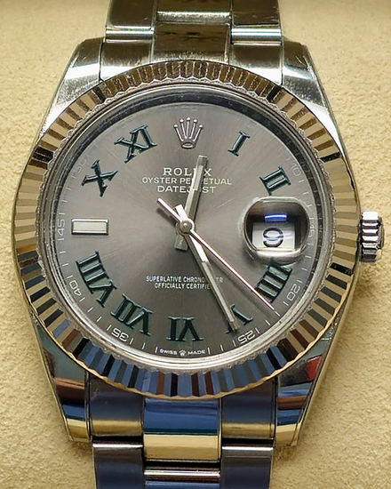 2022 Rolex Datejust "Wimbledon" 41MM Slate Dial Oyster Bracelet (126334)