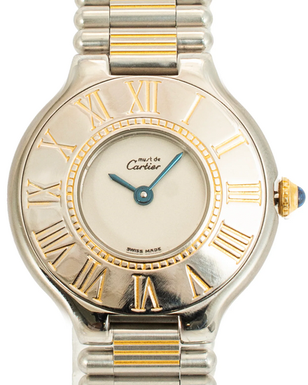 Cartier Must de Cartier 28MM Quartz White Dial Two-Tone Bracelet (125000P)