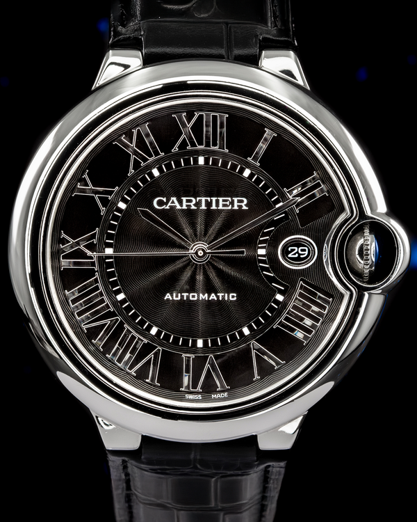 2016 Cartier Ballon Bleu 42MM Black Dial Leather Strap (WSBB0003)