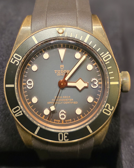 No Reserve - 2021 Tudor Black Bay Bronze 43MM Grey Dial Aftermarket Rubber Strap (79250BA)
