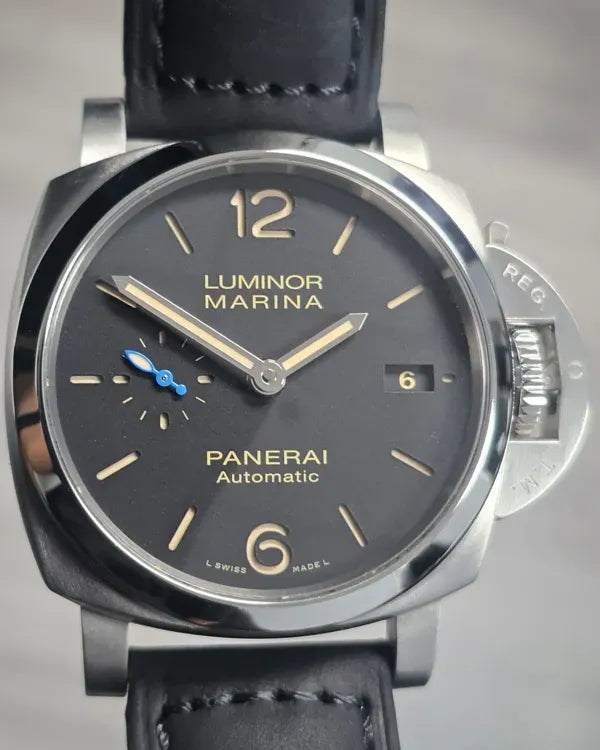 2019 Panerai Luminor Marina 1950 3 Days 42MM Black Dial Leather Strap (PAM01392)