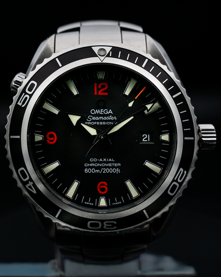 2010 Omega Seamaster Planet Ocean 600M 45.5MM Black Dial Steel Bracelet (2200.51.00)