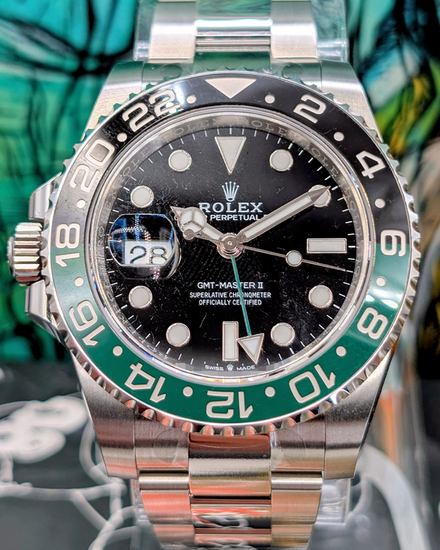 2025 Rolex GMT-Master II "Sprite" 40MM Black Dial Oyster Bracelet (126720VTNR)