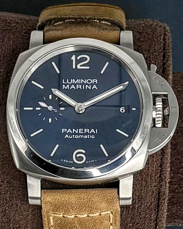 2023 Panerai Luminor Marina 1950 3 Days 42MM Blue Dial Leather Strap (PAM01393)