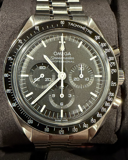 2025 Omega Speedmaster Professional Moonwatch 42MM Black Dial Steel Bracelet (310.30.42.50.01.002)