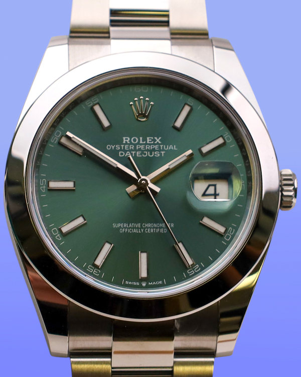 2025 Rolex Datejust 41MM Green Dial Oyster Bracelet (126300)