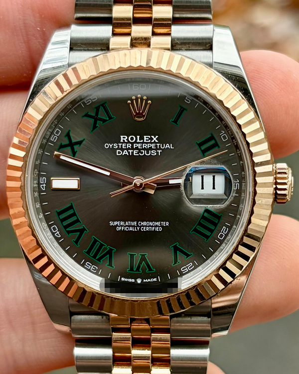 2023 Rolex Datejust "Wimbledon" 41MM Slate Dial Two-Tone Jubilee Bracelet (126331)