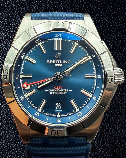 2024 Breitling Chronomat GMT 40MM Blue Dial Rubber Strap (A32398)