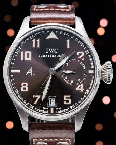 2010 IWC Schaffhausen Pilot "Antoine De Saint Exupéry" L. E. 46MM Brown Dial Leather Strap (IW500422)