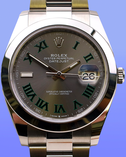 2025 Rolex Datejust "Wimbledon" 41MM Slate Dial Oyster Bracelet (126300)