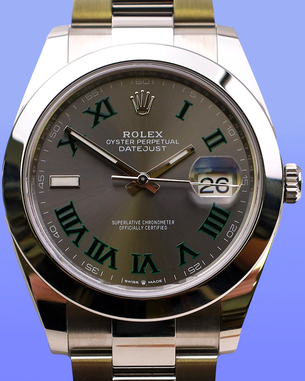 2025 Rolex Datejust "Wimbledon" 41MM Slate Dial Oyster Bracelet (126300)