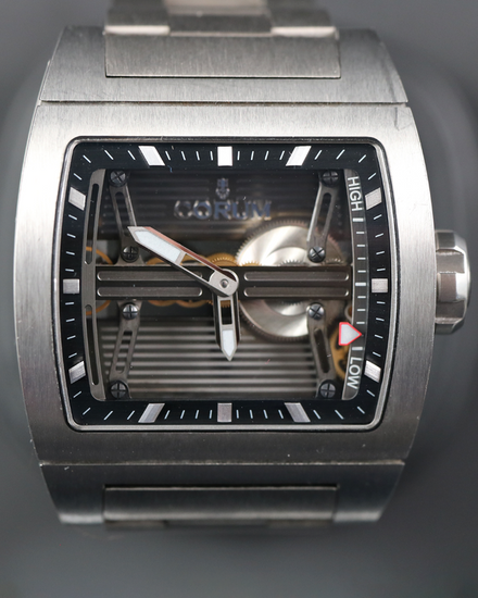 Corum Dual Ti-Bridge 42MM Skeleton Dial Titanium Bracelet (107.201.04/V250 0000)